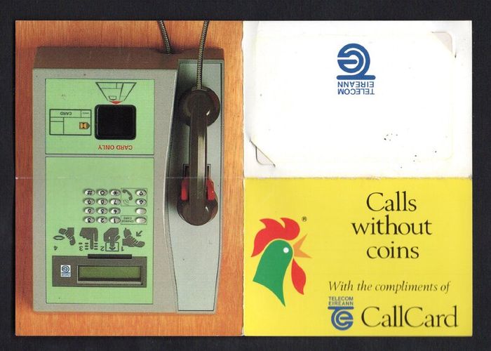 1991 Ireland 5 unit Kellogg's cereals the very first advertising Callcard Telecom Eireann (Gemplus GEM1) Call Card with paperwork given for complimentary copies