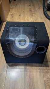Car Subwoofer + Amp + All Cables - 12V Plug In