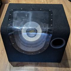 Car Subwoofer + Amp + All Cables - 12V Plug In