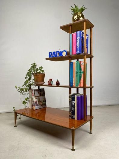 Mid Century Open Shelved Bookcase