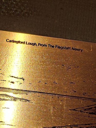 Vintage Copper Etching is Titled "Carlingford Lough, From The Flagstaff, Newry., Postage Available or Collection