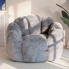 Bean Bag Chair, Floral Shaped Bean Bag Sofa Includes Filling, Soft Faux Fur Floor Sofa Giant Size for Living Room Bedroom