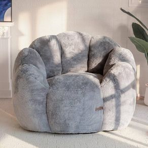 Bean Bag Chair, Floral Shaped Bean Bag Sofa Includes Filling, Soft Faux Fur Floor Sofa Giant Size for Living Room Bedroom