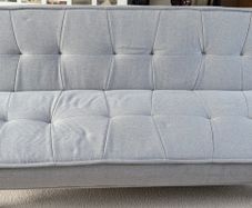 3 Seater Sofa Bed - Light Grey Fabric