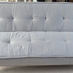 3 Seater Sofa Bed - Light Grey Fabric