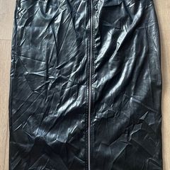 3XL Long Leather Skirt