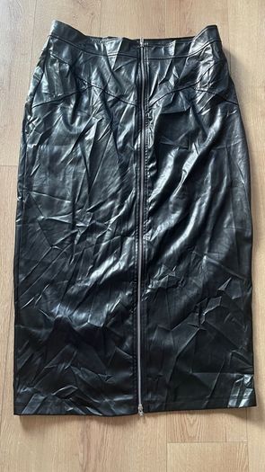 3XL Long Leather Skirt