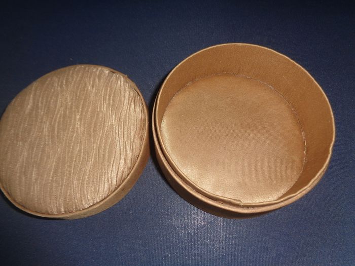 Vintage Cloth Covered Trinket Box for Sale
