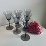 Vintage Orrefors Astrid Smoked Glass Aperitif Glasses Set of 6 Simon Gate Image 2