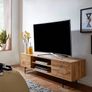 Oak Effect TV Stand 160 cm  Contemporary Wooden Entertainment Unit. Image 2