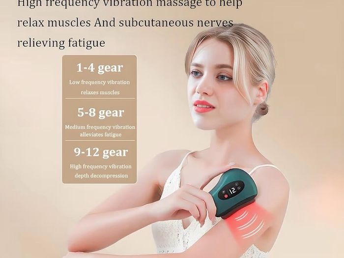 Brand New 3-in-1 Heated Vibration Massage Tool Gua Sha Fascia Cordless Portable