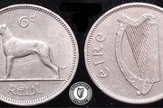[#48] - Ireland 1961 | 6 Pence | Wolfhound | KM.13a