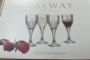 4 Galway Crystal Wine Goblets