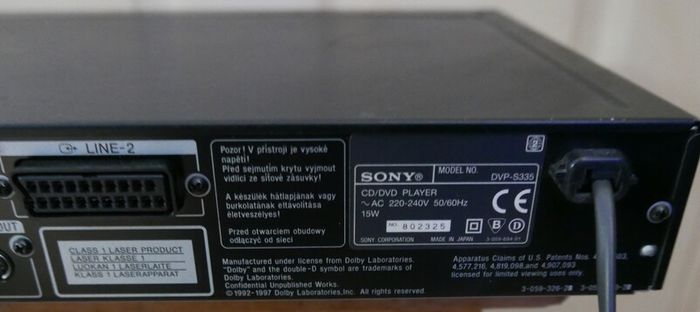 Sony DVP-S335 DVD CD DVD Video CD Player With Remote, works well.
