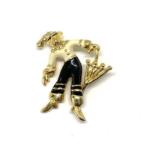Vintage costume clown brooch