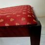 Vintage flamed mahogany footstool Image 3
