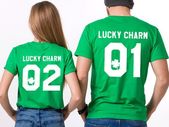 Lucky Charm Couple T-shirts For Valentines Day Gift st Patrick's day Present