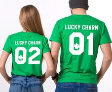 Lucky Charm Couple T-shirts For Valentines Day Gift st Patrick's day Present
