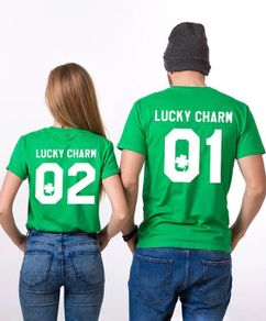 Lucky Charm Couple T-shirts For Valentines Day Gift st Patrick's day Present