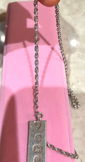 Sterling Silver Rope Chain with Hallmark ingot