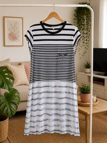 tshirt dress American eagle striped dress medium