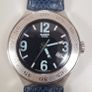 Swatch Irony Stainless Steel Quartz Watch Blue Leather Strap Date 46mm Image 8