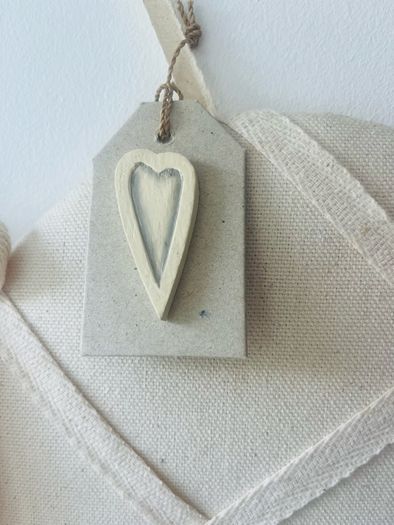 Linen heart notice board
