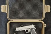 1/3 scale model, 1911 kimber in hardshell case.