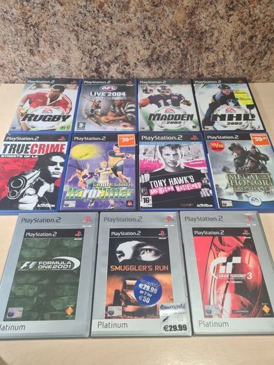 PS2 PlayStation 2 game bundle x 11 Tony hawk wasteland  gran turismo smugglers run medal of honor  true crime formula 1