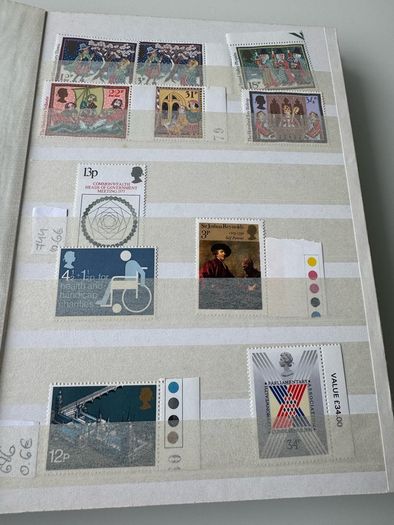 UK collection in stamp album