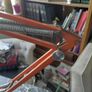 Vintage orange architect lamp heavy base works Image 3