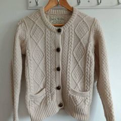 Jack Wills 100% Wool Cable-Knit Cardigan