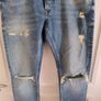 River Island distressed denim cotton jeans 34 inch waist elasticated and 29 inch leg see last two photos for exact measurements FREE STANDARD POSTAGE INCLUDED Image 2