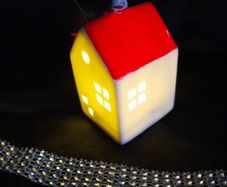 cute ceramic light up house decoration