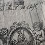 3.2 metres of 61 inch width vintage script linen in greige Image 3
