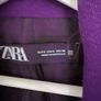 New Zara oversized wool mix coat in deep purple Image 2