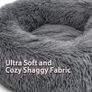 Plush Donut Dog Bed, Calming Round Dog Cat Bed Soft and Fluffy Cuddler Pet Cushion Self-Warming Puppy Beds Machine Washable Image 4
