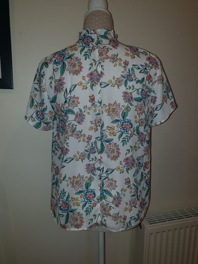 Ladies floral shortsleeve blouse uk 10 bnwot
