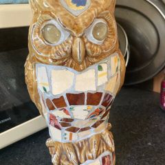 owl made from tiles postage available