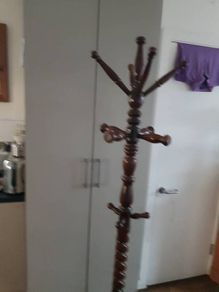 Mahogany coat stand