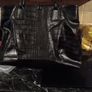 Black croc design Folli Follie tote bag Image 6