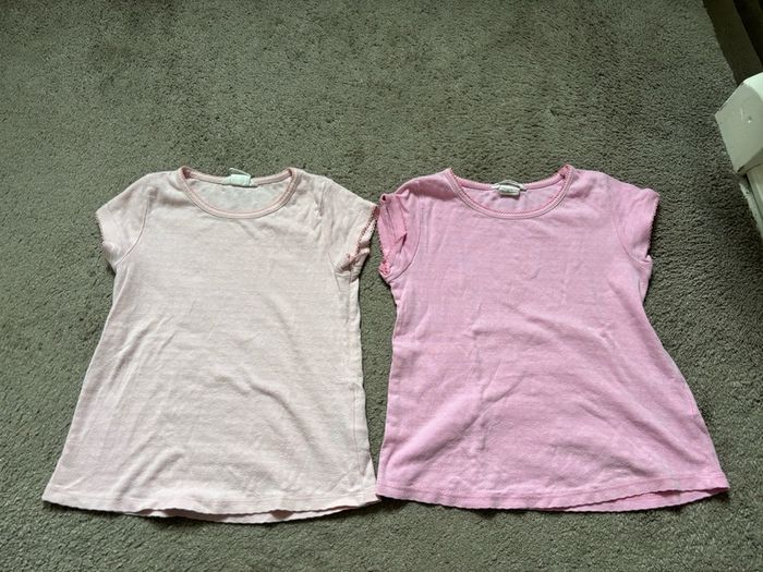 H&M organic cotton girls top short sleeve 4-6 years 110-116cm