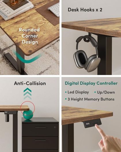 Electric Standing Desk 100 X 60 cm Heigh Adjustable