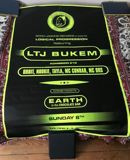 Dublin Gig Poster - Drum & Bass - LTJ Bukem/Logical Progression/Good Looking Records - POD