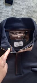 NEW Mens 'Verdoneire' Navy Sweater with brown trim