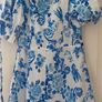 white and blue floral dress Image 2