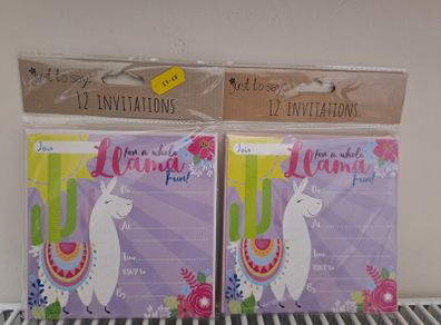 Party invitations Llama