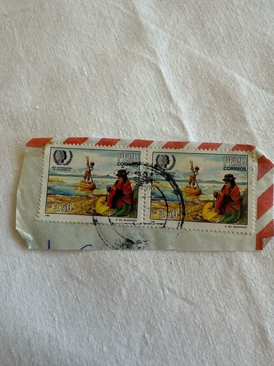 Vintage stamps from Ecuador, Argentina, Peru, Brazil and Guadeloupe 1955 onwards