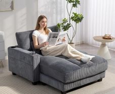 Convertible Sofa Bed with Cup Holders