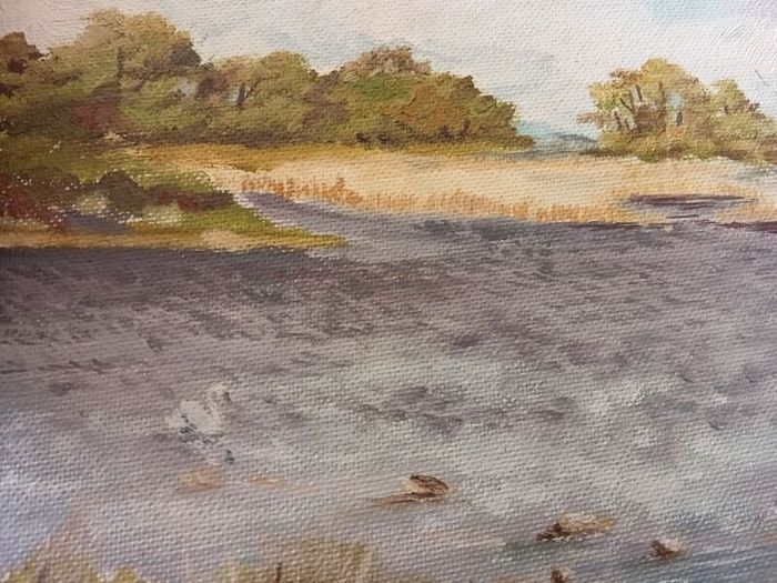 Vintage Oil Painting on Board